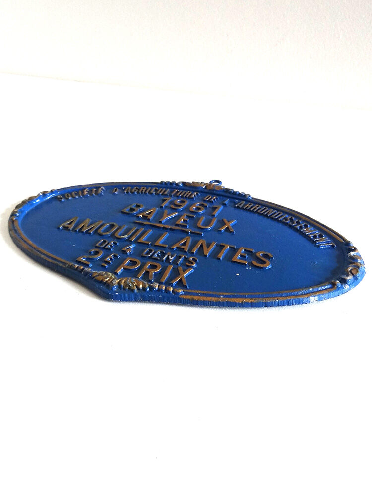 Plaque agricole bleue de 1965