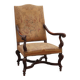 Louis XV Style Carved Walnut Armchair with Needlepoint Upholstery, France