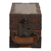 Antique Japanese wooden chest with fittings and lock – Meiji period (c. 1880–1910)