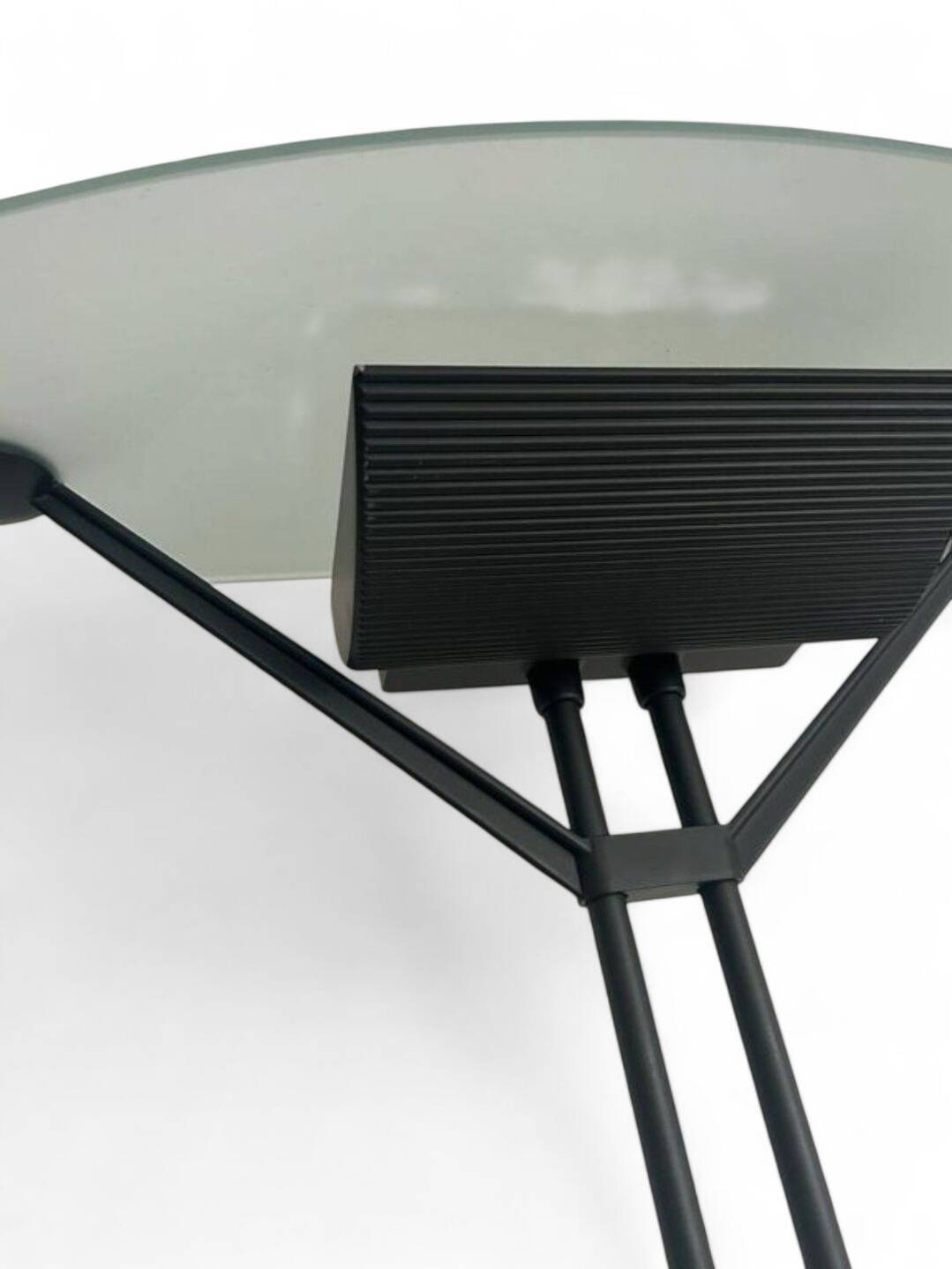 Black halogen floor lamp – design by Sigheaki Asahara, circa 1980