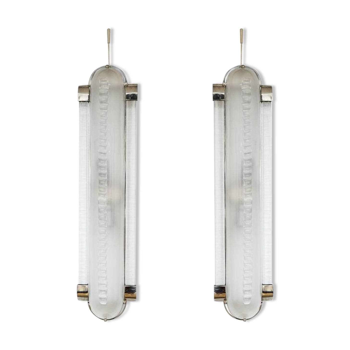 Pair of sconces in Murano glass art deco Italian style