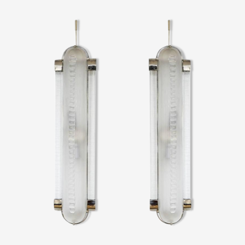 Pair of sconces in Murano glass art deco Italian style