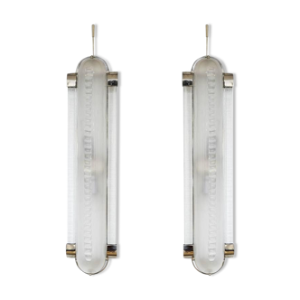 Pair of sconces in Murano glass art deco Italian style