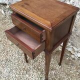 Louis XVI-style blond mahogany bedside from the 1950s