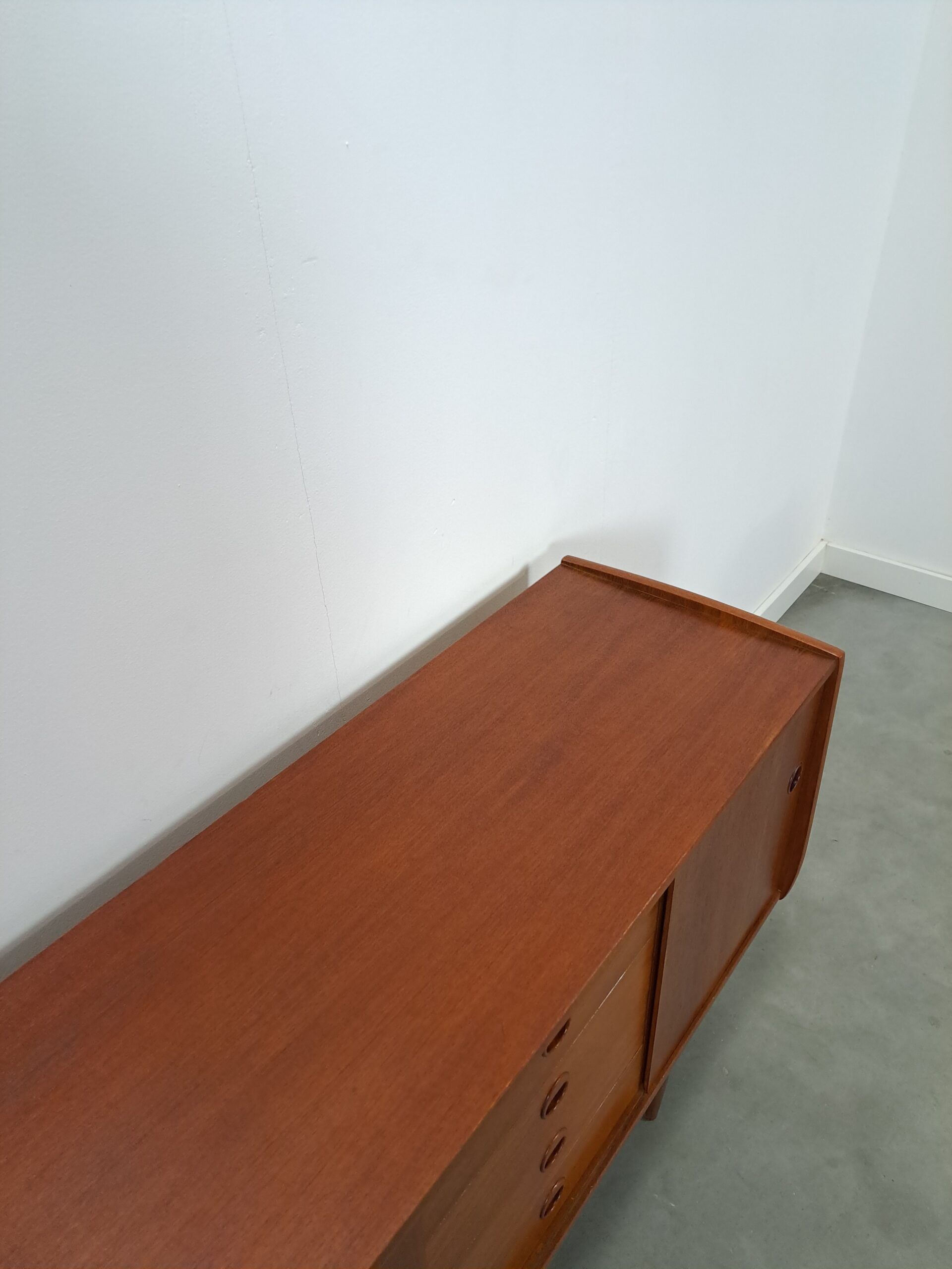 Teak veneer sideboard with drawers from Sweden