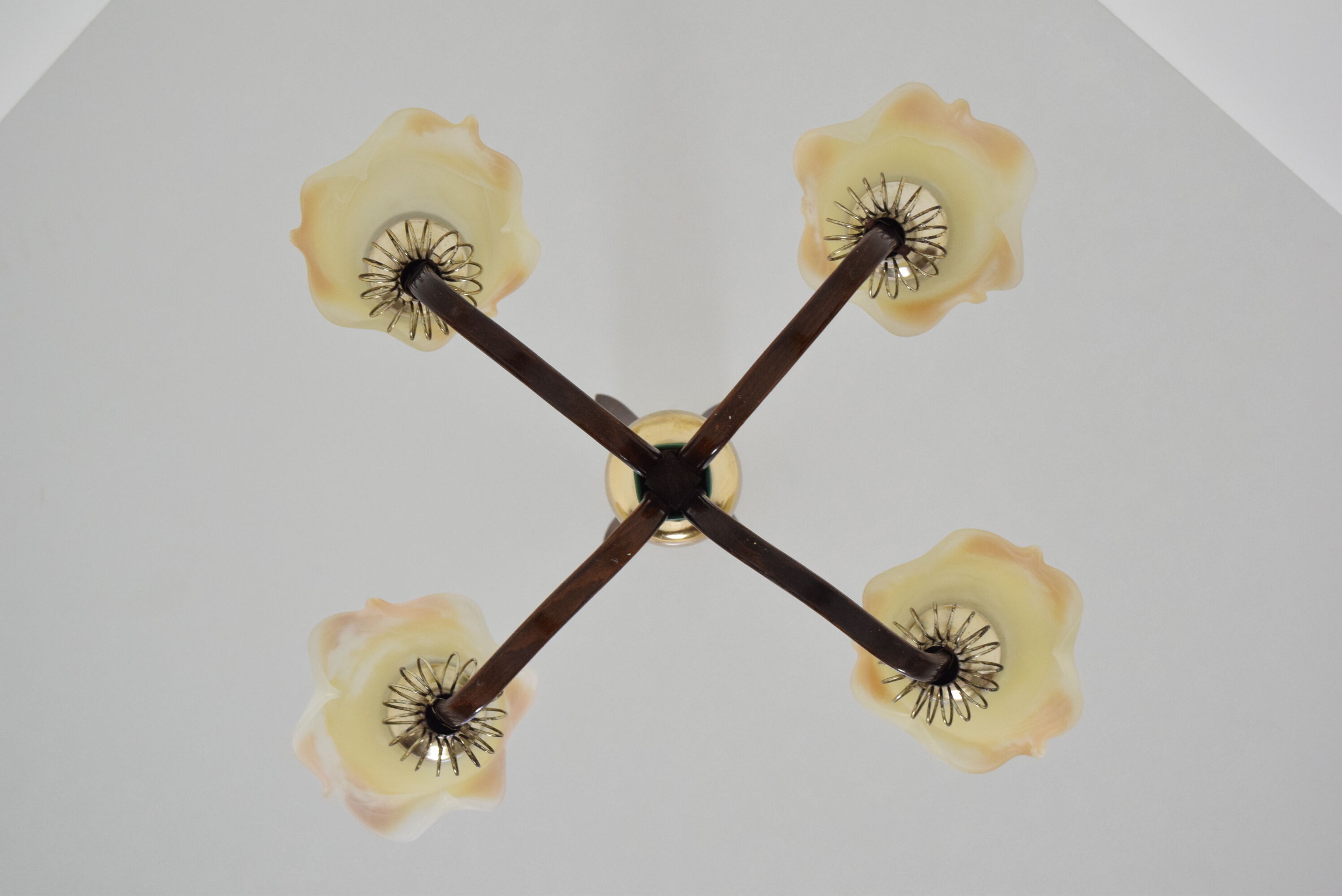 Mid-century Wood Chandelier 1970‘s