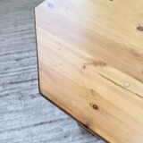 Hexagonal console table guéridon Regain pine 1970
