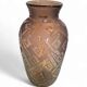 Vase Art Déco en verre fumé géométrique gravé à l'acide par Daum Nancy France