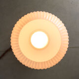 Mid-century brass & opaline table lamp