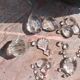 4 vintage crystal chandelier pendants