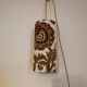 Vintage portable lamp with authentic seventies floral linen fabric.