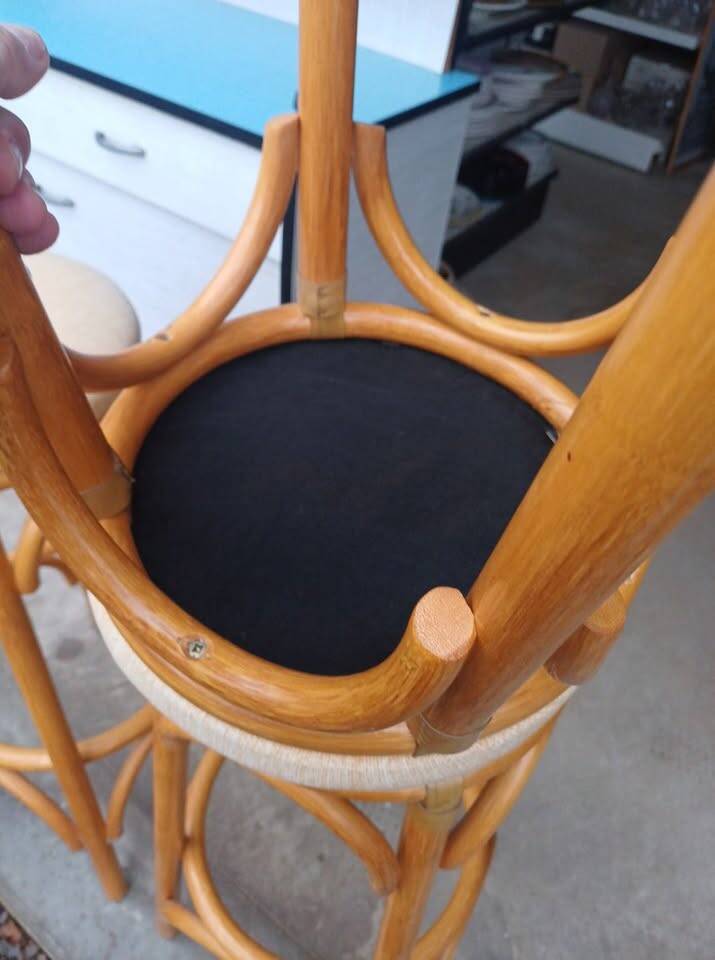 Thonet-style wooden bar stool