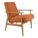 FOX terracotta curled armchair