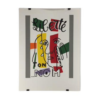 Fernand LEGER poster "Freedom I write your name".