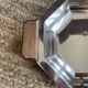 Art Deco silver metal and rosewood top