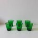 Set of 6 vintage green glasses