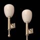 Appliques Chrome Verre Opalin Lot de 2