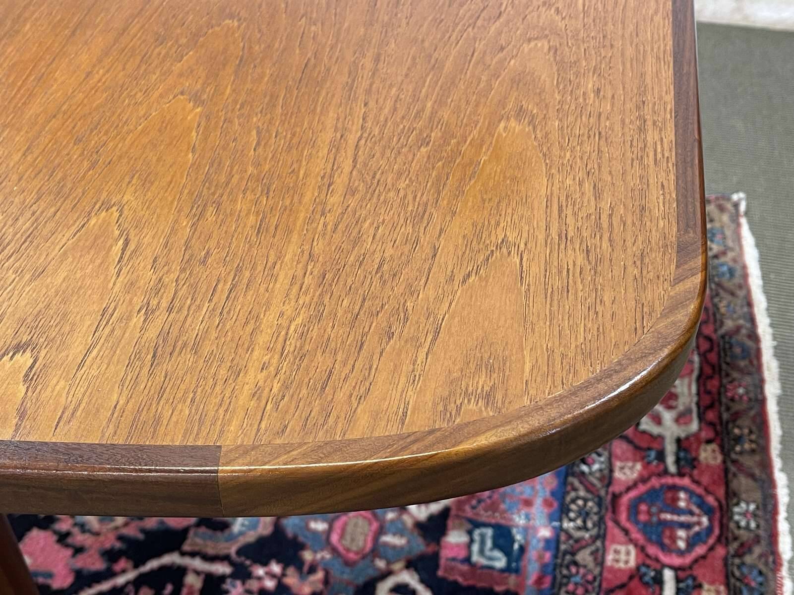 G-Plan teak table from the 1970s with butterfly extension.
