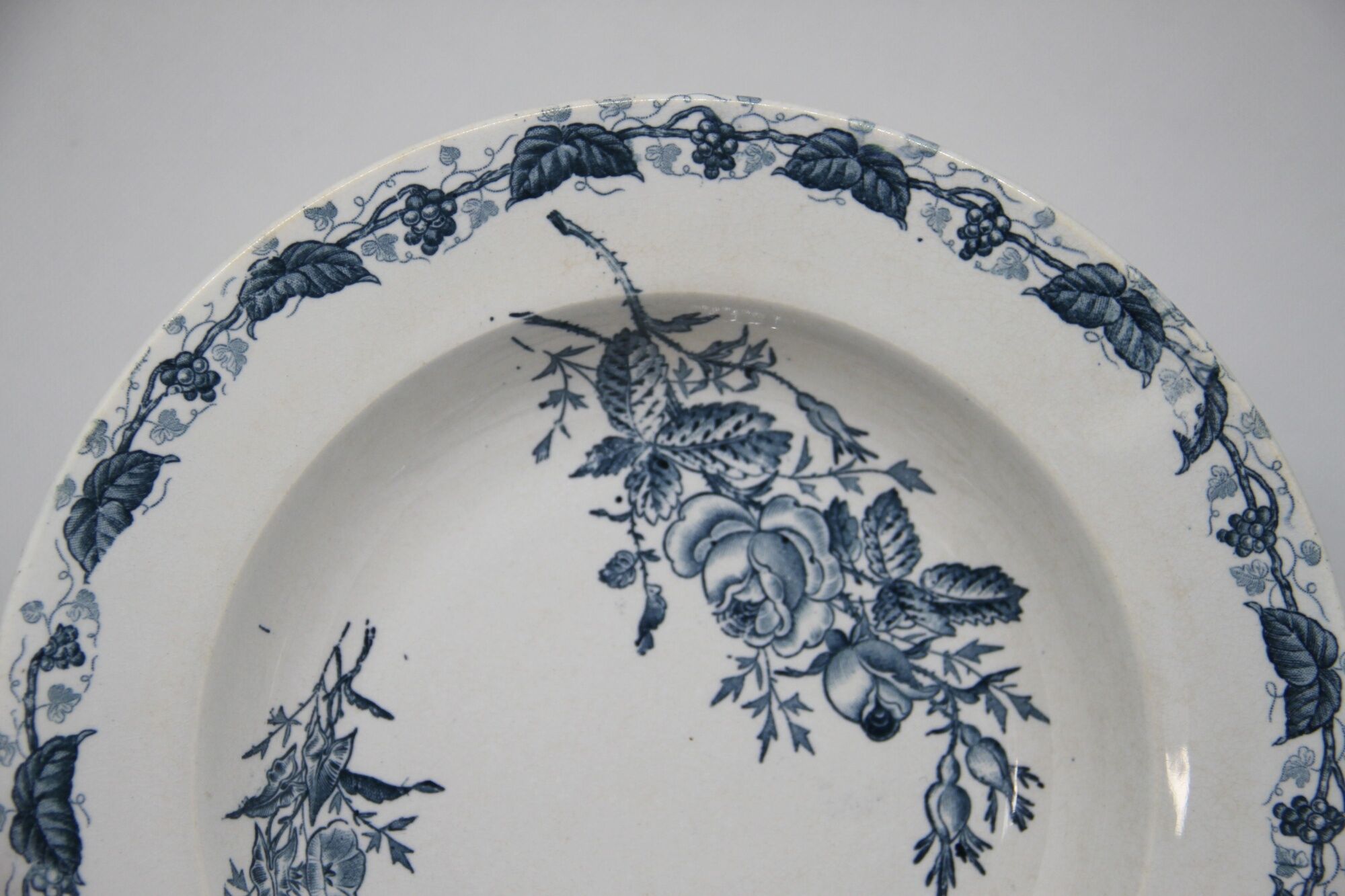 Lot of 6 hollow plates Butterfly - Pexonne Faïenceries