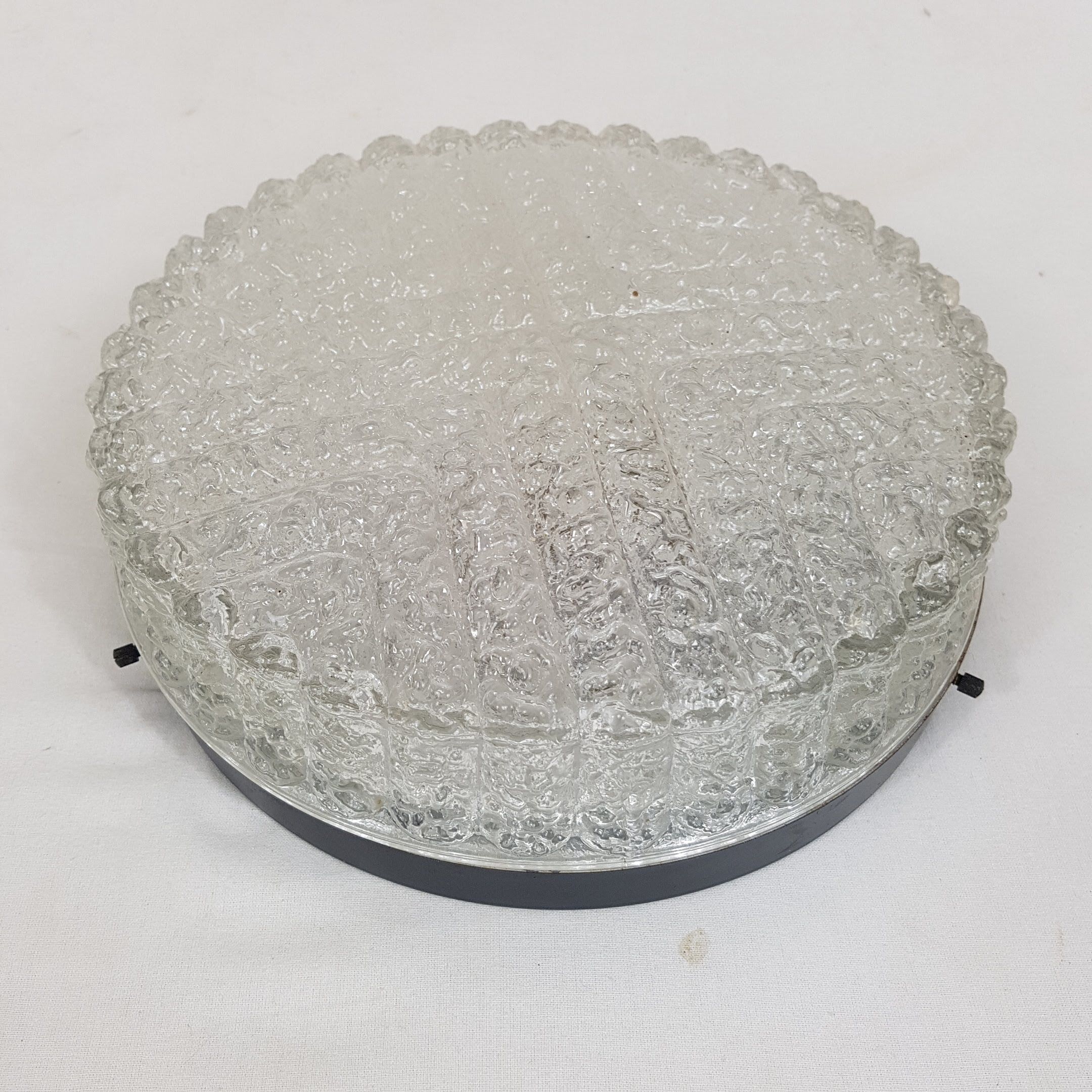 Vintage glass ceiling lighter RZB Germany 1970