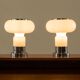 Murano glass Space Age table lamps, set of 2, Italy 1970s