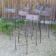 Série de 8 chaises de jardin en fer forgé