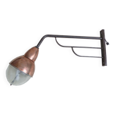 Street light, gallows, industrial wall light in copper from the 1930s