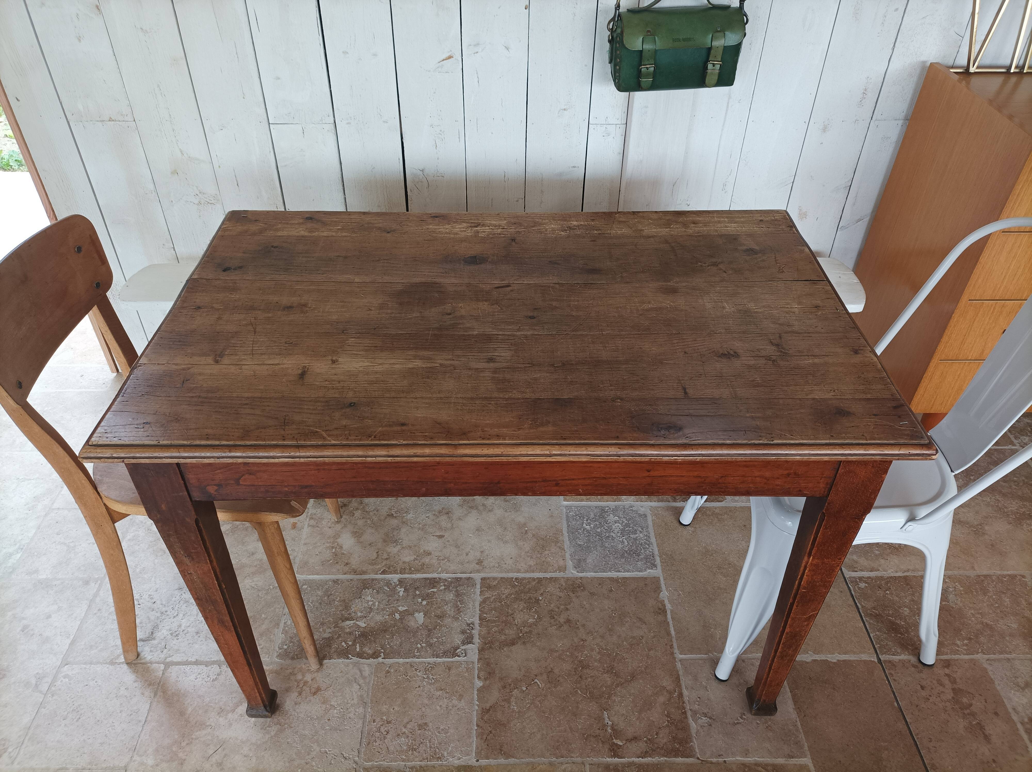 Old kitchen oak table