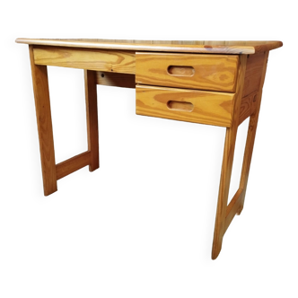 Vintage solid pine desk in Scandinavian style