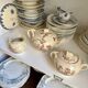 3-piece tea and coffee service KG Lunéville in brown ironstone