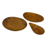Assiette faux bois