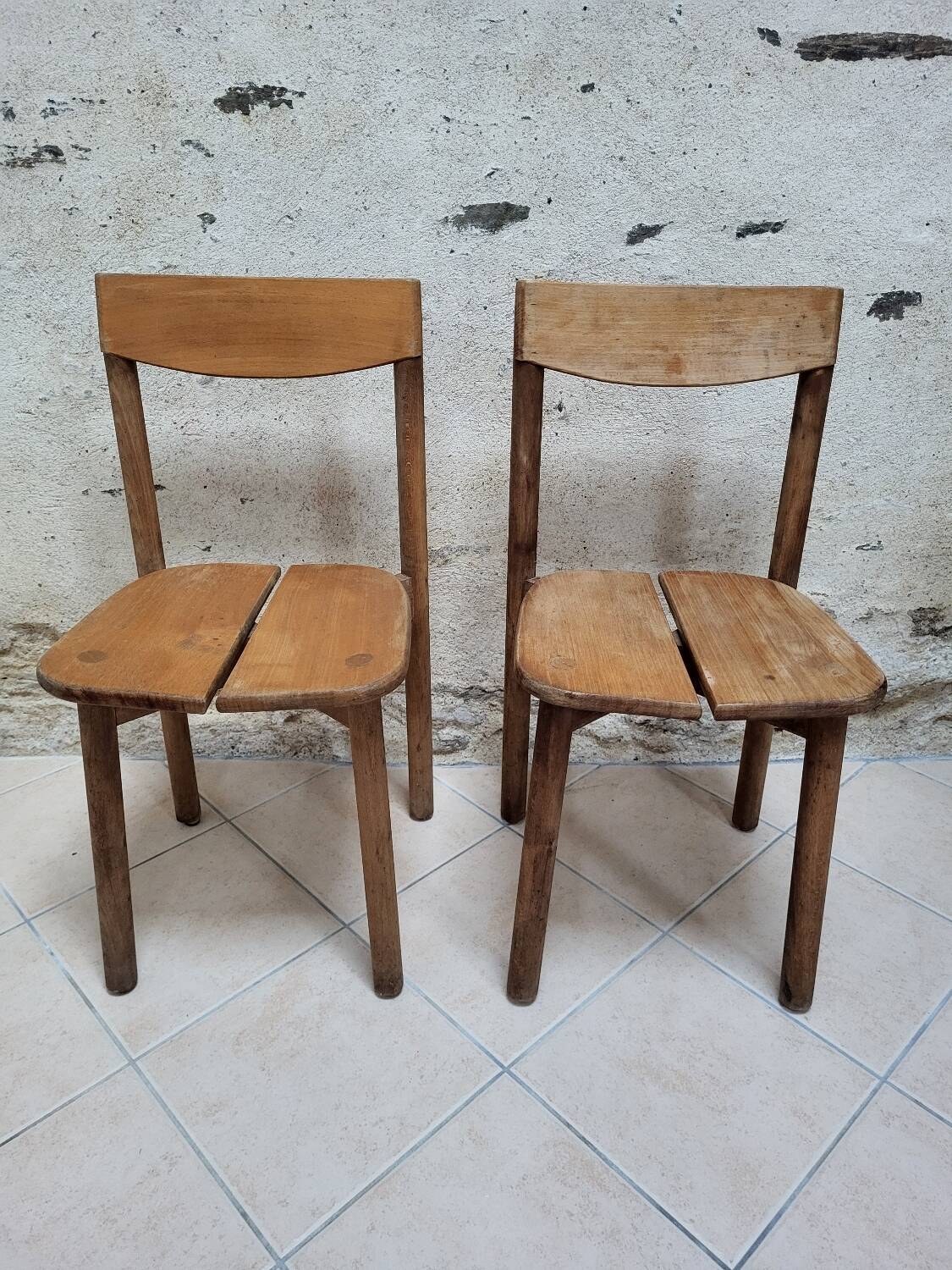 Paire de chaises grain de café