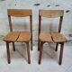 Paire de chaises grain de café
