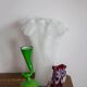 Vintage white Murano glass vase, Italy, 2000s