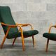 Pair of green armchairs by Antonin Suman for Ton Bystrice (Thonet) year 1960