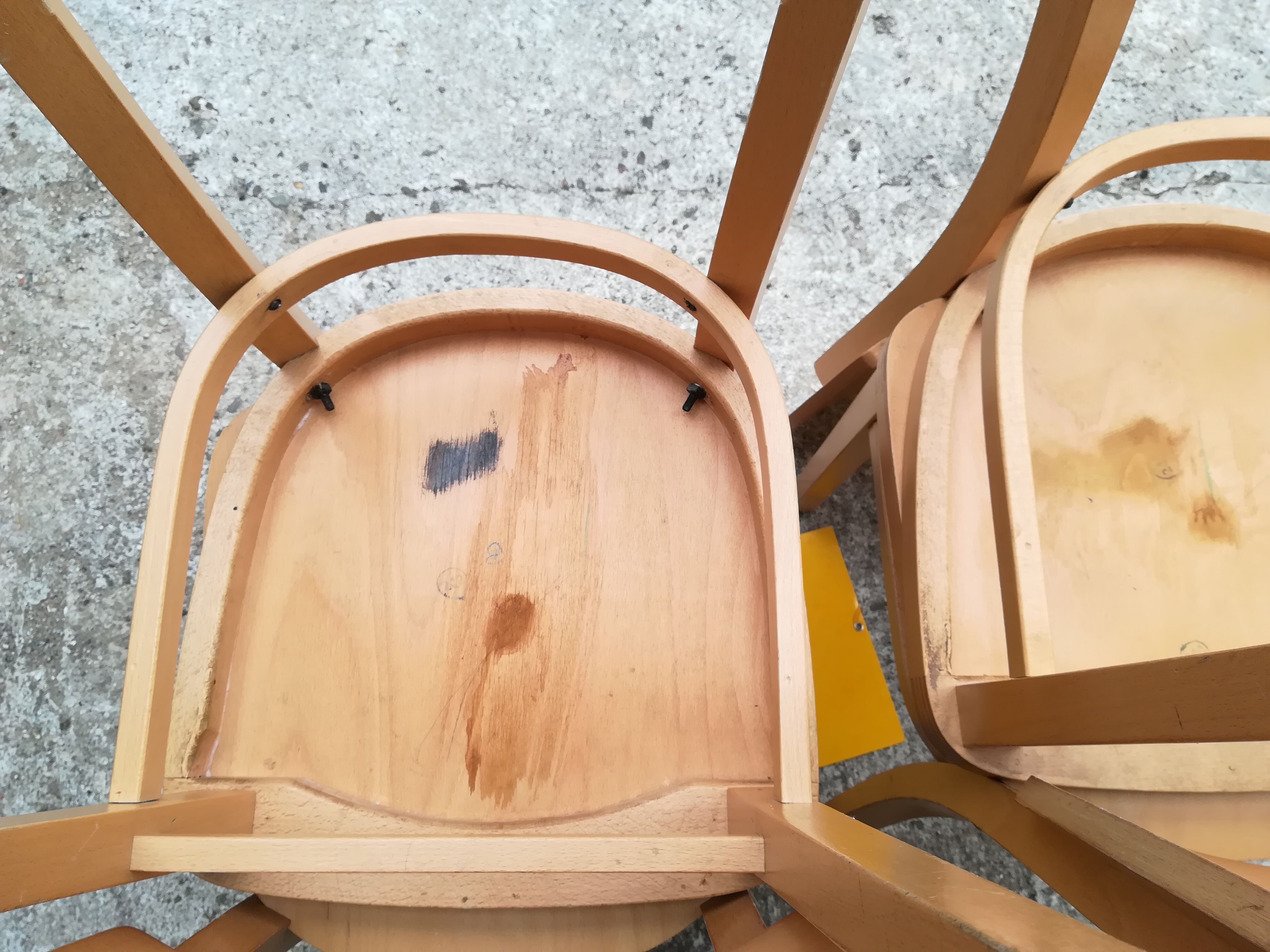 8 chairs bistro has high back 70 years