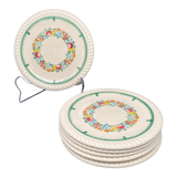 Longwy "pomone" dessert plates with fruit motifs