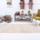 3x11 dusty beige & brown vintage runner rug