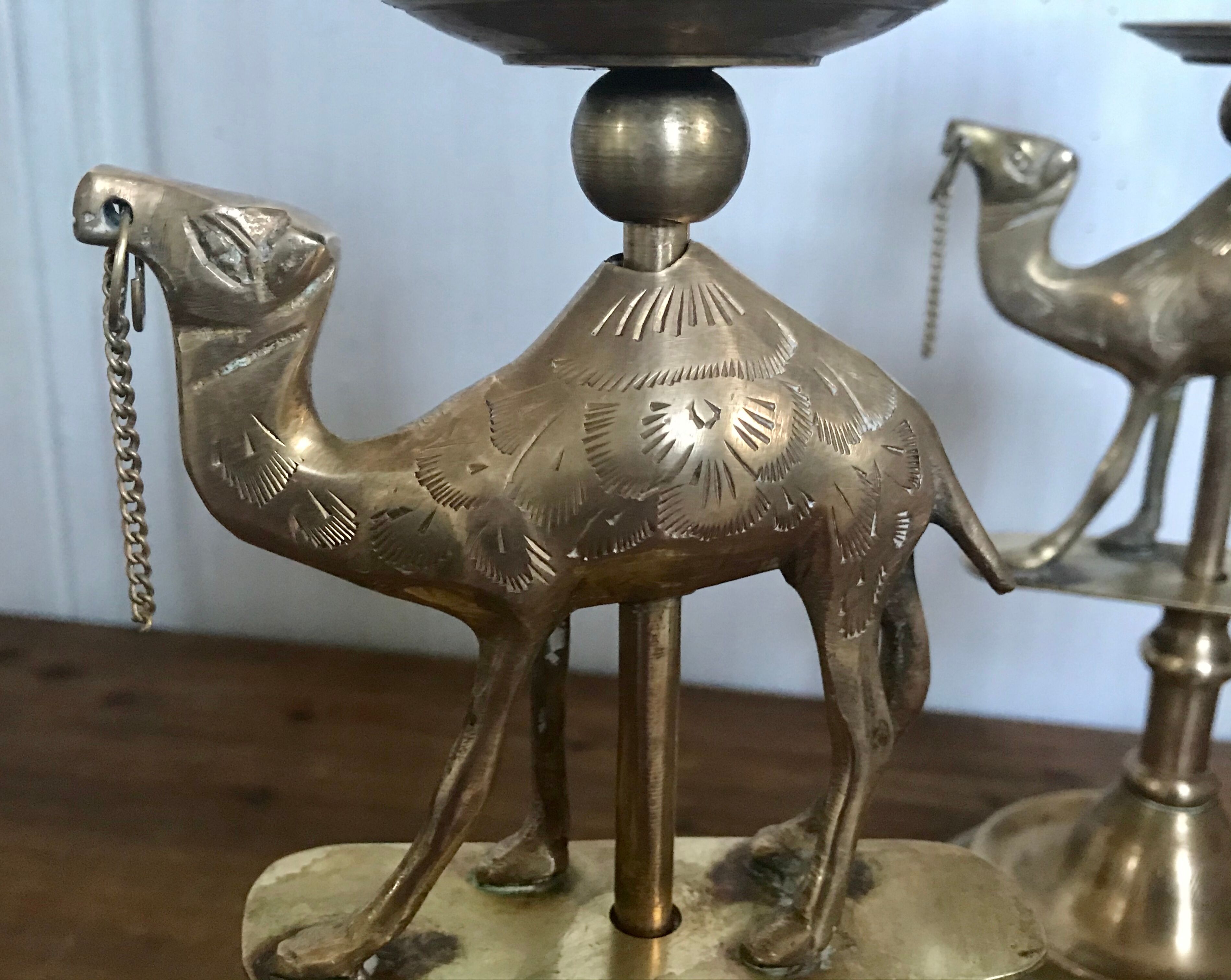 Pair of brass candlesticks