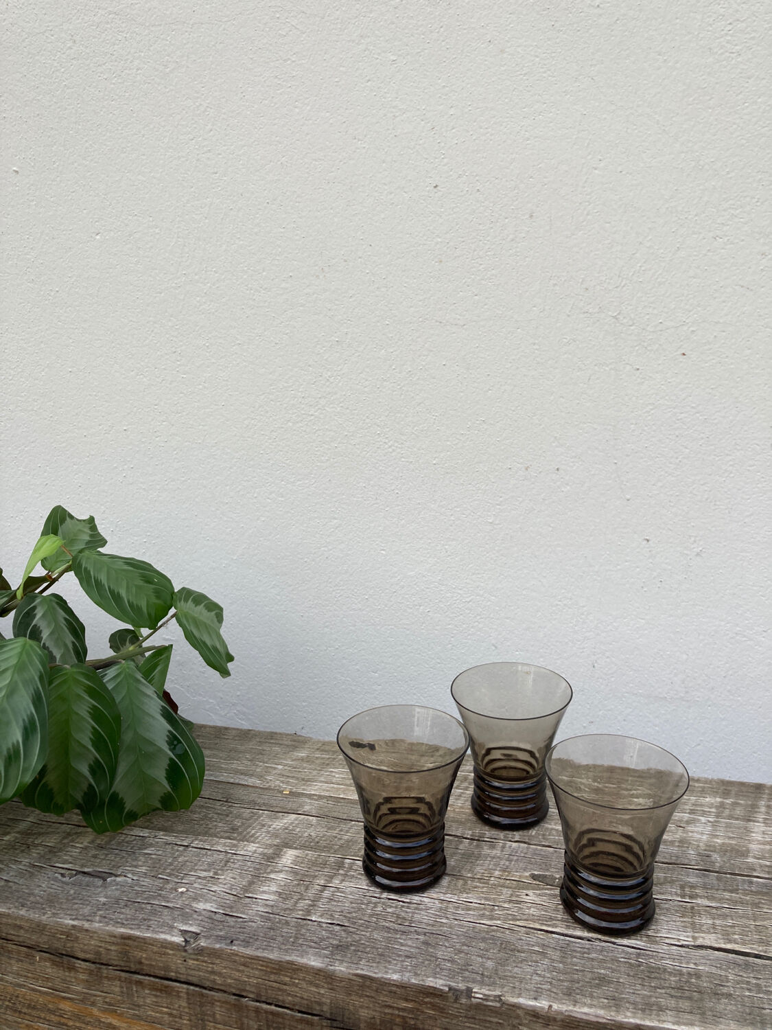 Set of 3 vintage crystal glasses