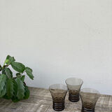 Set of 3 vintage crystal glasses