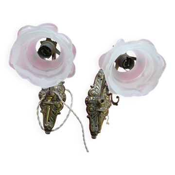 old pair of Napoleon III bronze wall sconces