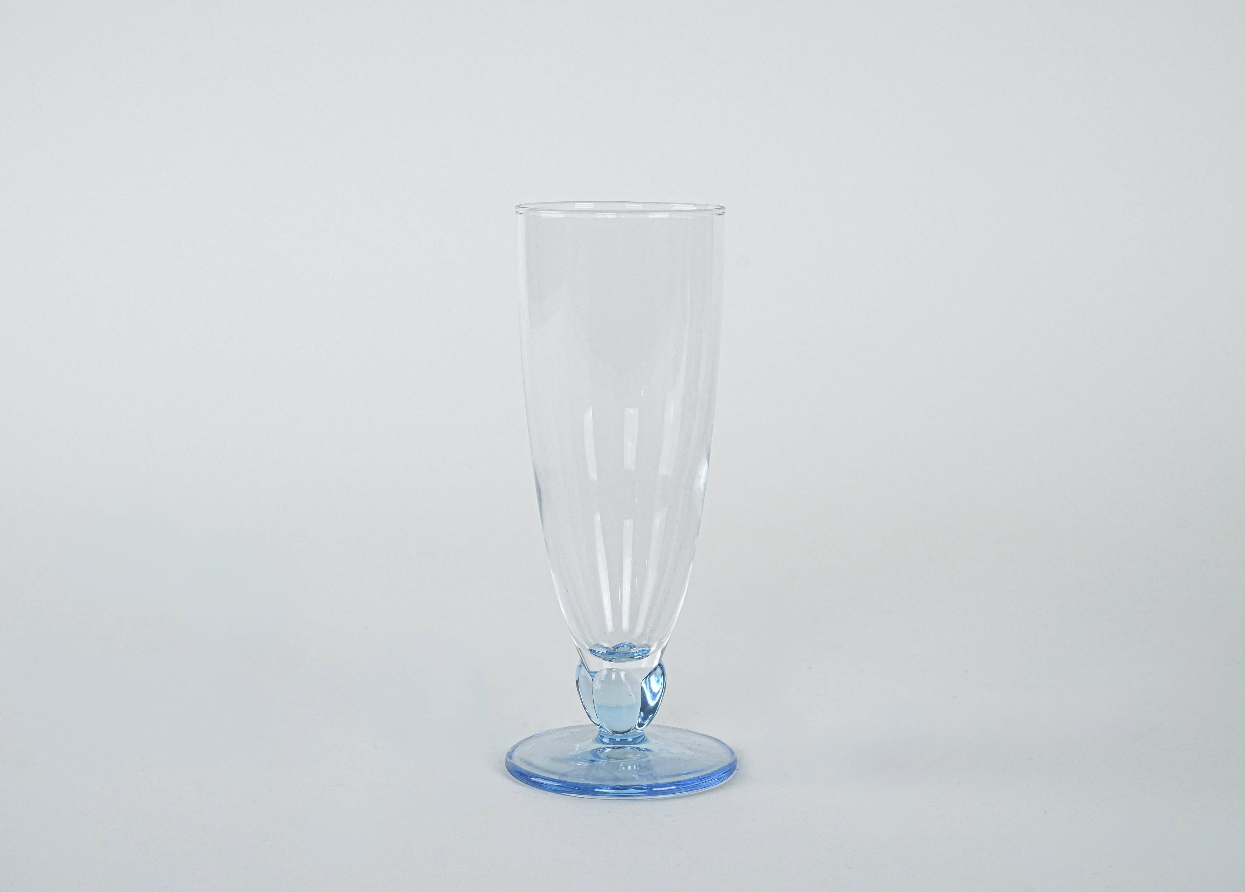 Set of champagne glasses, Italian design, 1980s, production: Italy