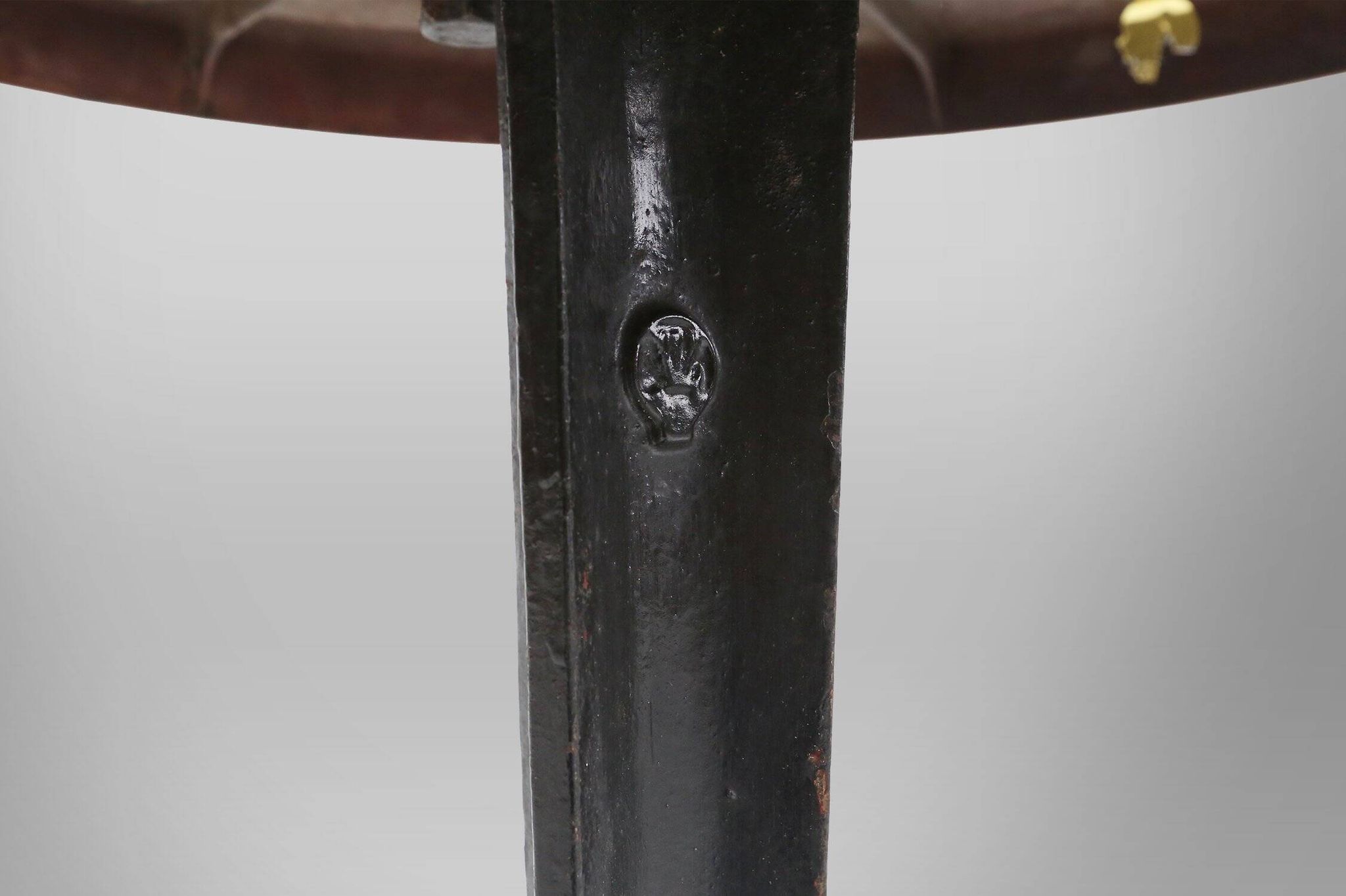 Cast Iron Bistro Table with Bakelite Top from Louis Vuitton, France, 1930s