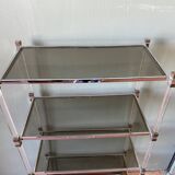 70s shelf in plexiglas and smoked glass