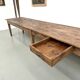 XXL farmhouse table 4 metres in solid pine - 6 legs - 1950s