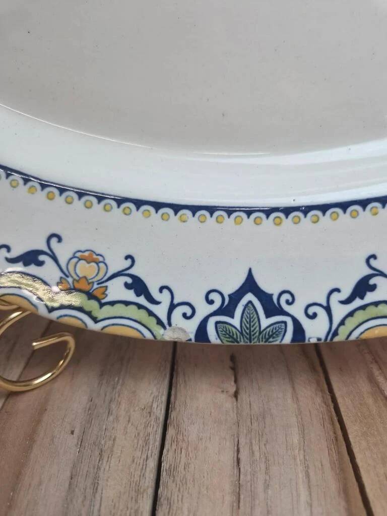 Large oval dish K&G Lunéville model Lisbonne antique 41.5 cm
