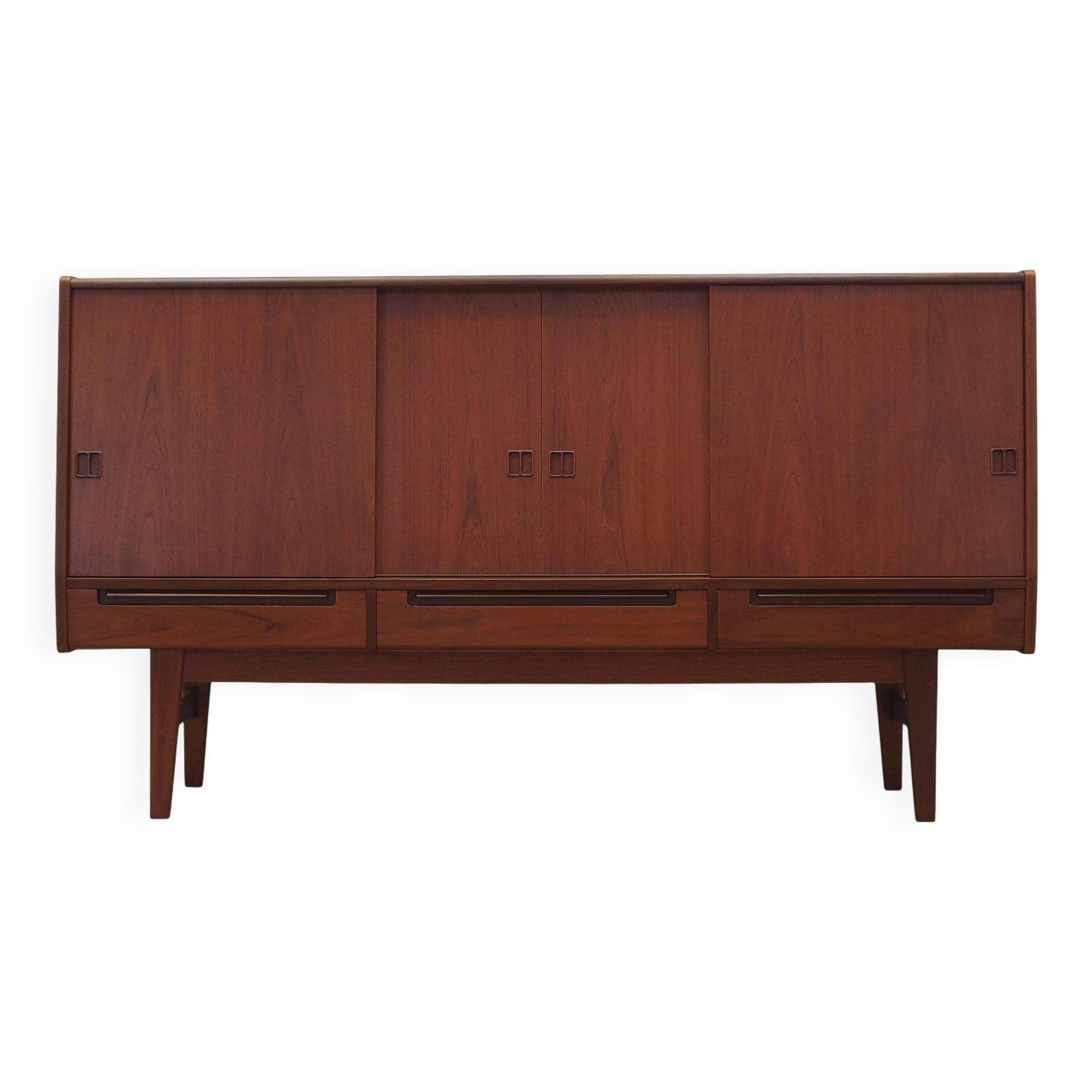 Teak highboard, Danish design, 1960s, production: Denmark