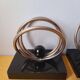 Marble and chrome metal bookends Art Deco