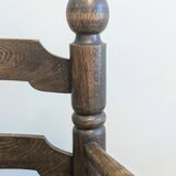 Genuine  Dudouyt style low oak armchair, 1940s